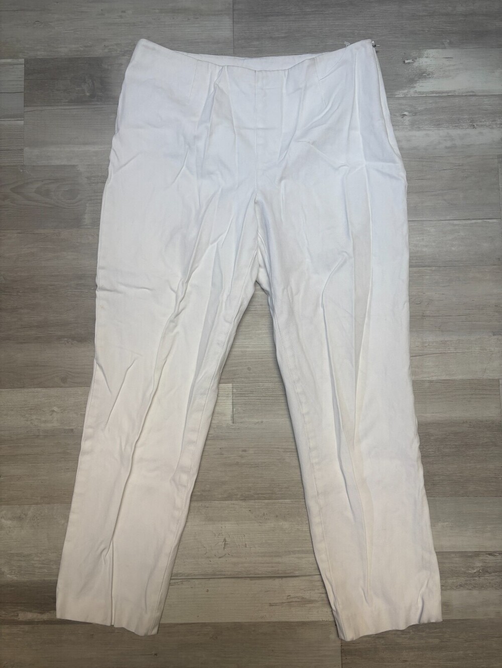 Chico’s Women’s Size 1.5 White Straight Leg Dress Pants Cotton Rayon Blend